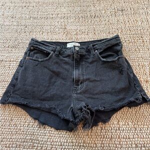 Abercrombie & Fitch Distressed Black Jean Shorts